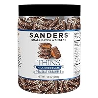 Sanders Milk Chocolate Sea Salt Caramel Thins - 18 oz. Tub