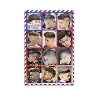 Poster of Children's Barber Shop Hair Salon Hair Salon Poster Children's Hair Guide Poster (3) Canvas Painting Posters And Prints Wall Art Pictures for Living Room Bedroom Decor 12x18inch(30x45cm) Un