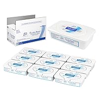 Dynarex DynaCare Flushable Wipes, Bathroom Hygiene Wipes for Adults, Alcohol Free, Safe for Sewers and Septic Systems, 9” x 13” Wipes, 1 Case of 9 Tubs (60 Wipes per Tub)