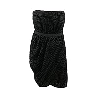 Womens Black Strapless Dress 6