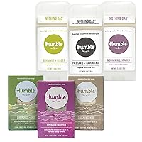 Humble Brands VEGAN Deodorant, Assorted, 3-Pack and Bar Soap, Spicy & Earthy Assorted, 3-Pack