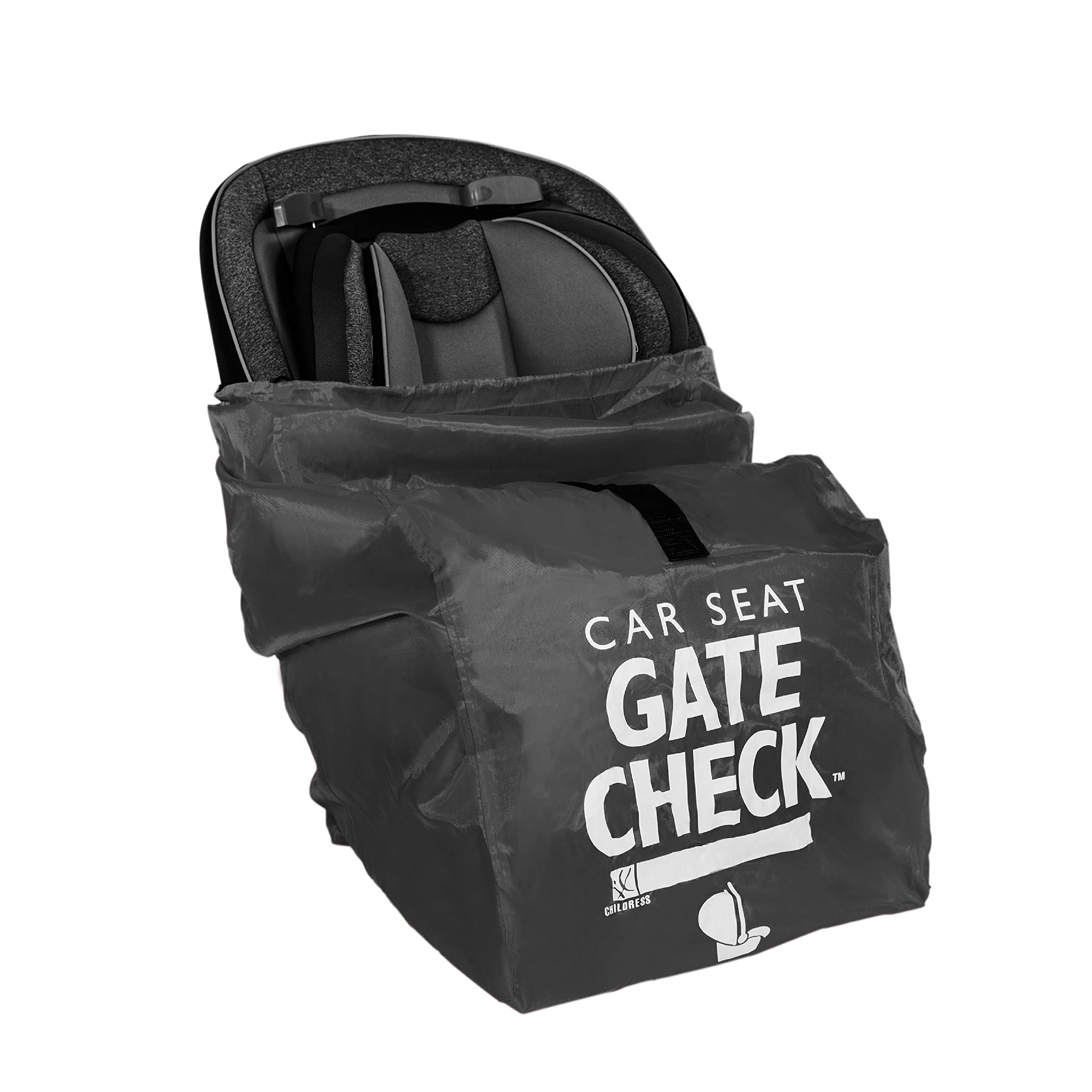 J.L. Childress Gate Check Bag for Car Seats - Air Travel Fits Convertible Seats, Infant Carriers & Booster Black