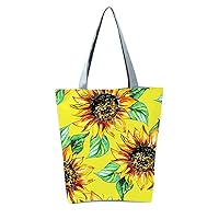 Camera Shoulder Bag New Women's Slouchy Style Large Capacity Zippered Sunflower Printed Shoulder Bag Bag for Men Shoulder Bag (E, One Size)