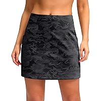 Women's Golf Skirts Skort 4 Side Pockets High Waisted Stretchy Tennis Skirt with Short Athletic Casual