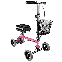 KneeRover Kids Knee Walker Child Knee Scooter for Small Adults for Foot Surgery, Broken Ankle, Foot Injuries - Lightweight Pediatric Knee Rover Kids Knee Scooter for Broken Foot (Pink)