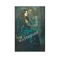 Generic Evelyn De Morgan The Silent Voice 1892 Oil Painting Art Poster Canvas Painting Wall Art Poster for Bedroom Living Room Decor 12x18inch(30x45cm) Unframe-style