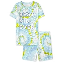 The Children's Place Girls Sleeve Top and Shorts Snug Fit 100% Cotton 2 Piece Pajama Sets