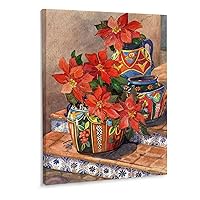 Posters Bathroom Poster Mexican Painted Pottery Bathroom Dining Room Decorative Wall Art Canvas Wall Art Prints for Wall Decor Room Decor Bedroom Decor Gifts 24x32inch(60x80cm) Frame-Style
