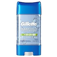 Gillette Power Rush Clear Gel Men's Antiperspirant and Deodorant 3.8 Ounce (3 Count)