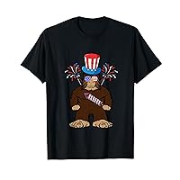 Bigfoot 4th Of July Funny Fireworks Patriotic Pyrotechnician T-Shirt