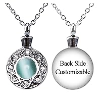 Fanery sue Personalized Custom Love You to the Moon and Back Cremation Urn Necklace for Ashes Memorial Pendant Jewelry
