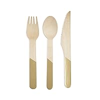 (Party) Gold Dipped Cakewalk Disposable Flatware