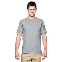 Jerzees Dri-Power Mens Active Pocket T-Shirt X-Large Heather Grey