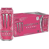 Ultra Rosa, Sugar Free Energy Drink, 16 Ounce (Pack of 15)