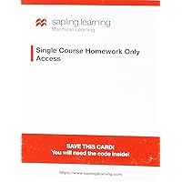 Sapling Homework-Only for Introductory Chemistry (Single-Term Access)