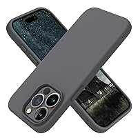 OTOFLY Designed for iPhone 15 Pro Case, Silicone Shockproof Slim Thin Phone Case for iPhone 15 Pro(6.1 inch), (Space Gray)