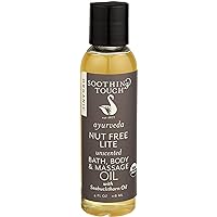 Soothing Touch Nut Free Lite Organic Bath Body & Massage Oil, Unscented, 4 Ounce