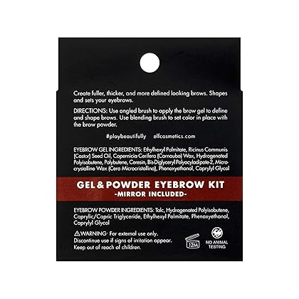 e.l.f, Eyebrow Kit, Brow Powder and Wax Duo, Long Lasting, Defines, Shapes, Fills, Contours, Medium, Fuller, Thicker, More Defined Brows, Brush Included, 0.13 Oz