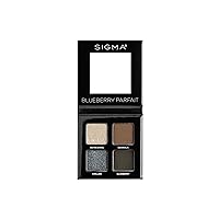 Sigma Beauty Quad Eyeshadow Palette – Makeup Eyeshadow Quad with a Buttery Soft Formula and Buildable, Blendable Shades for a Flawless Eye Look, Designed for All Day Wear (Blueberry Parfait)
