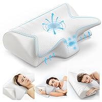 Cervical Neck Pillow for Pain Relief Sleeping, Ergonomic Memory Foam Pillow for Neck and Shoulder Pain