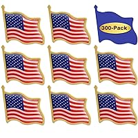 50/100/200/300Pack American Flag Lapel Pins Bulk Metal - USA United States Patriotic Souvenir Badge Pins For Memorial Veteran Day Patriotic Party