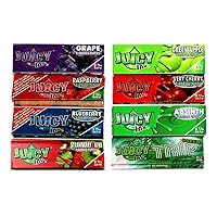 Juicy Jay's booklets x Mixed 1 1/4 Flavoured Cigarette Papers, Multicolor, 8 Count