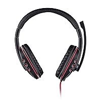 PHILIPS No Fear Gaming Headset - 1.5 m Cable - 40 mm Driver - Foldable Microphone - Over-Ear Design - Robust and Comfortable - Black/Red