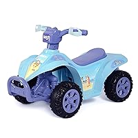 Bluey 6V ATV Quad for Kids - Powerful and Safe Ride-On Toy with Rechargeable Battery - Forward and Reverse Driving - Max Weight Capacity of 55 LBS - Ages 2-3 Years