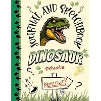Dinosaur Journal and Sketchbook For Kids: Sketch Pad and Notebook for Boys and Girls, includes Lined Pages for Writing, Blank Pages for Drawing, Sketching and Doodling- 105 Pages 8.5 x 11.