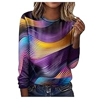 NLRTEI Womens Shirts Long Sleeve,Western Shirts for Women Women's Casual Fashion Print Long Sleeve Lapel Comfortable Top