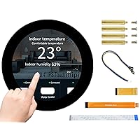 waveshare 3.4inch Round Touch Display 800 x 800 IPS LCD Screen DSI Interface, 10-Point Capacitive Touch Control, Compatible with Raspberry Pi 4B/3B+/3A+, Compute Module 3+/Compute Module 4