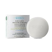 Rare Earth Deep Pore Purifying Concentrated Cleansing Bar, Exfoliating Facial Soap, Refines Skin Texture, Visibly Reduces Pores, Minimizes Shine, with Amazonian White Clay - 3.5 oz