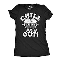 Womens Funny T Shirts Chill Out Sarcastic Ice Cream Cone Graphic Tee for Ladies