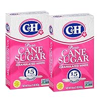 C&H Pure Cane Granulated White Sugar, 1 lb (Pack of 2)