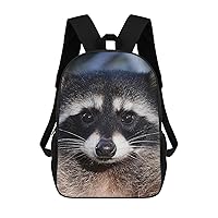 Northern Raccoon's Face Casual Backpack 17 Inch Travel Hiking Laptop Business Bag Unisex Gift for Outdoor Work Camping