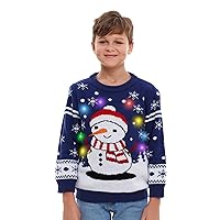 HSCTEK Light Up Child Christmas Sweater