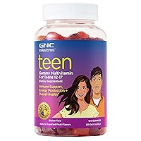 GNC milestones Teen Multivitamin - Natural Fruit Flavors - 120 Gummies (60 Servings)