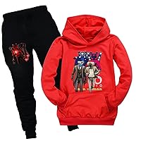 Teen Kids Skibidi Toilet Hoodies and Sweatpants Sets-Fall Casual 2 Piece Pullover Hooded Tracksuits Outfits for Boys