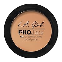 L.A. Girl Pro Face HD Matte Pressed Powder, Warm Honey, 0.25 Ounce (Pack of 3) (GPP607)