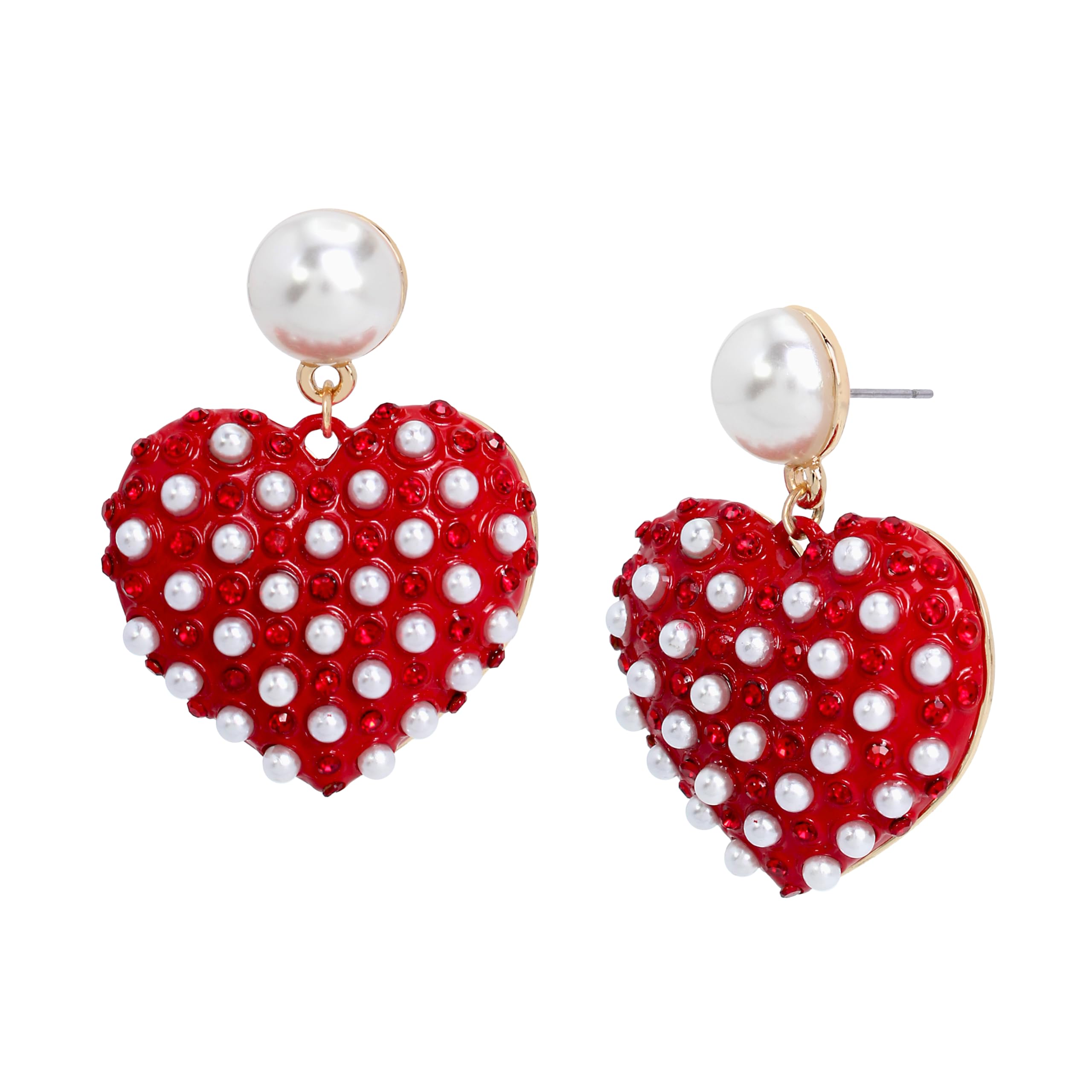 Betsey Johnson Womens Sweetheart Earrings