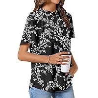 BISHUIGE Womens Summer Tops Dressy Casual T-Shirts Chiffon Loose fit Tunic Blouses