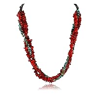 $600Tag Certified 3 Strand Silver Navajo Turquoise Coral Native Necklace 390824394992 Made by Loma Siiva