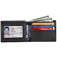 Men's RFID Blocking Extra Slim Multi-Card Wallet, Full-Grain Leather Black, One Size