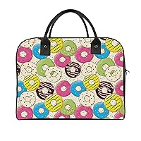 Delicious Donut Large Crossbody Bag Laptop Bags Shoulder Handbags Tote with Strap for Travel Office