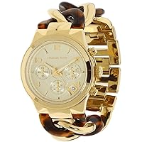 Michael Kors Collection Women's MK4222 Chain Watch Gold/Tortoise Watch