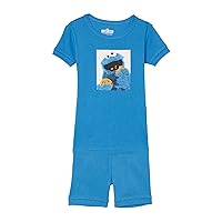 Sesame Street Boys' 2-Piece Snug-fit Organic Cotton Pajama Set, Soft & Cute for Kids