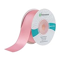 Restaurantware - Gift Tek 10 Yards x 1 Inch Satin Ribbon, 1 Single Faced Fabric Ribbon - Wide, Vibrant, Pink Polyester Ribbons, Solid Colored, for Gift Wrapping, Crafts, Weddings, Parties