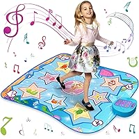 ANCROWN Dance Mat Toys for 3-10 Year Old Kids Gifts, Adjustable Volume Dance Pad with LED Lights, 5 Challenge Levels, Built-in Music, Birthday Gifts for 3 4 5 6 7 8 9+ Year Old Girls