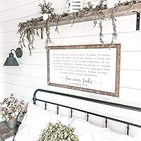 Love is Patient Love is Kind Wood Sign Love is Patient Sign Newlywed Wedding Sign Decor Love Never Fails Large Framed Wood Sign
