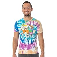 Nickelodeon Rugrats Men's The Crew at Play Tie-Dye T-Shirt